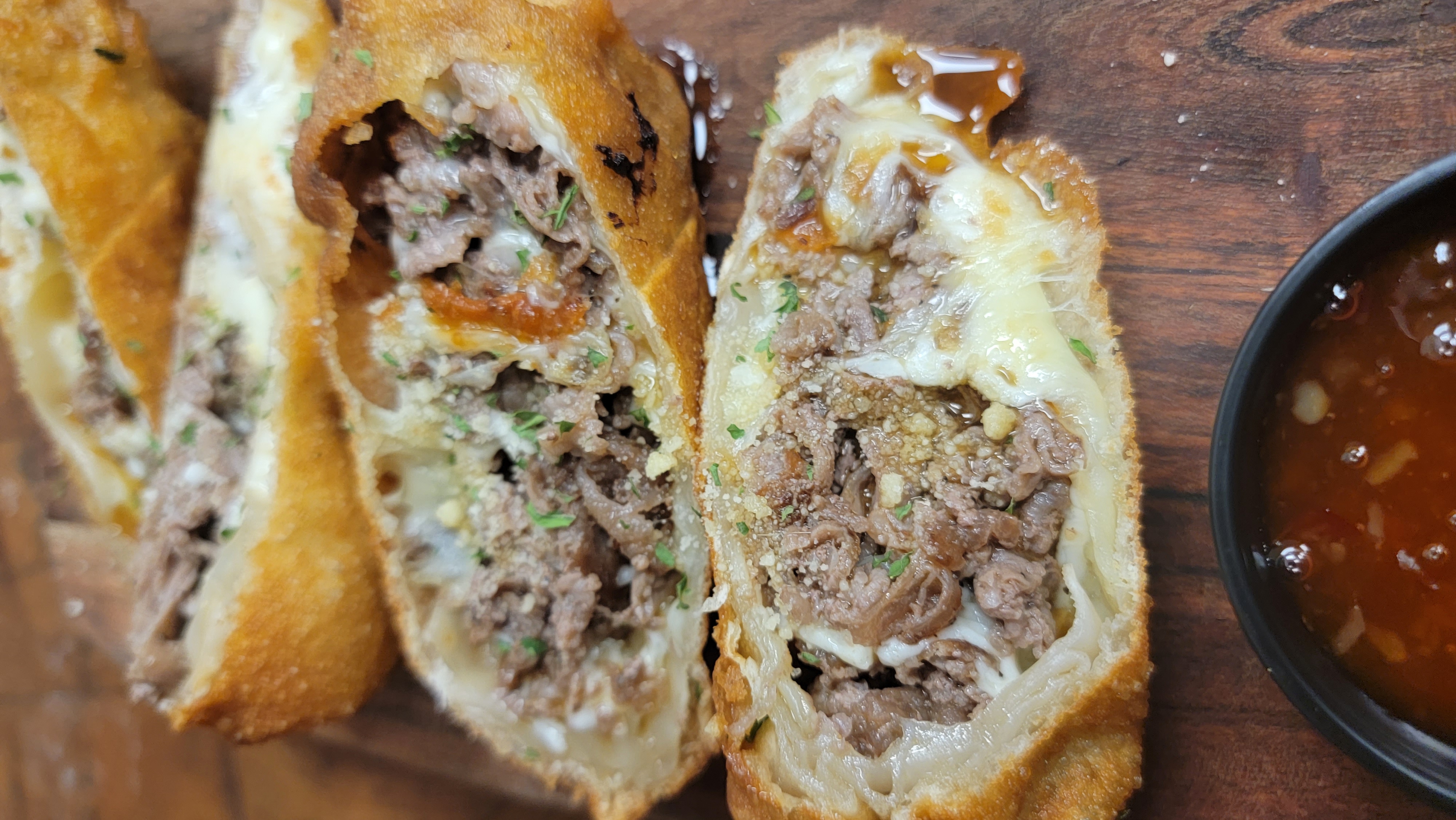 Order Steak & Cheese Egg Roll food online from Bucci's Deli and Pizzeria store, Everett on bringmethat.com