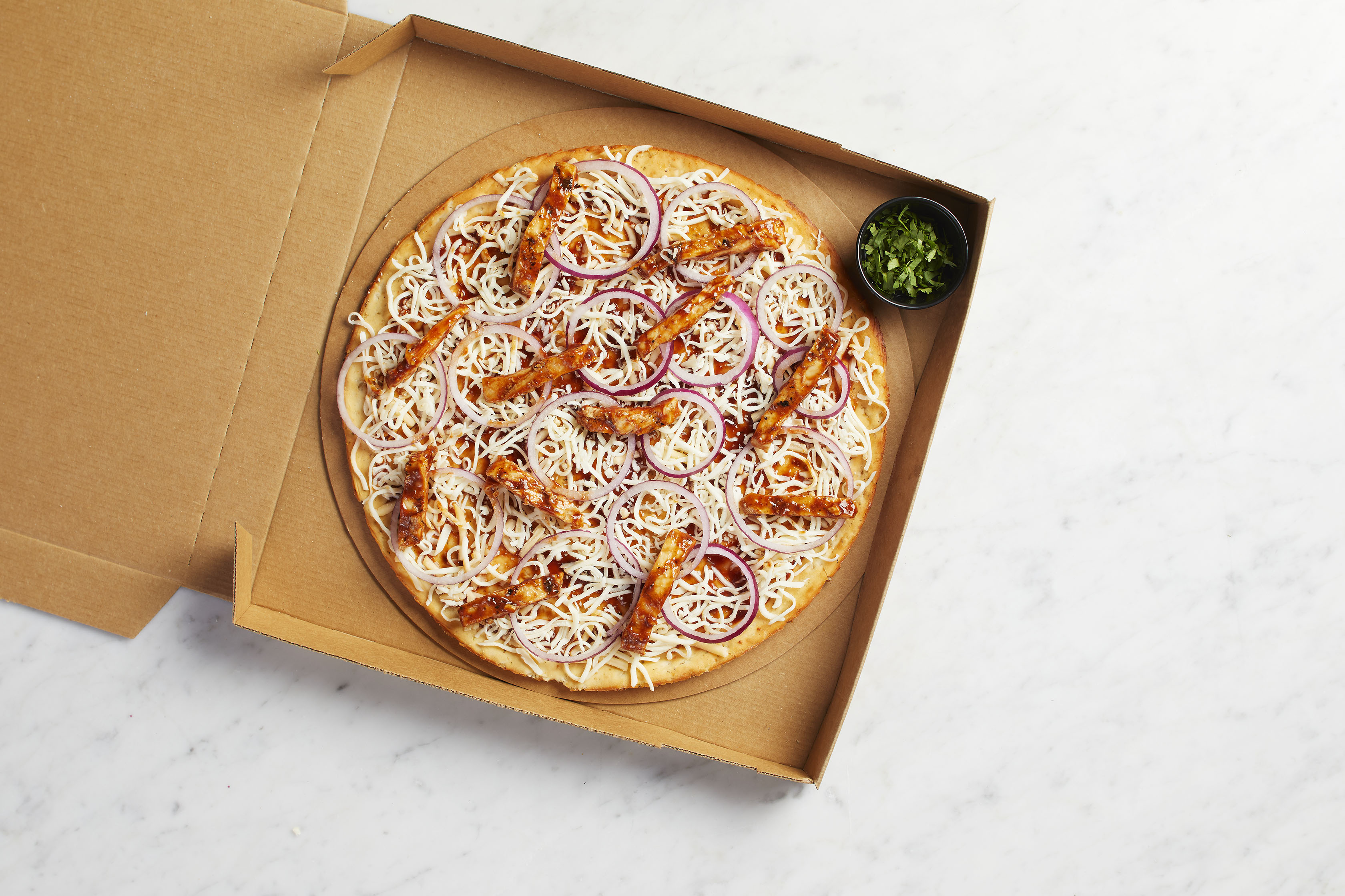 Order Take and Bake The Original BBQ Chicken Gluten-Free Pizza food online from California Pizza Kitchen - River City Dr store, Jacksonville on bringmethat.com