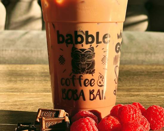 Order  Small Raspberry Mocha Latte food online from Babble Coffee And Boba Bar store, Oklahoma City on bringmethat.com