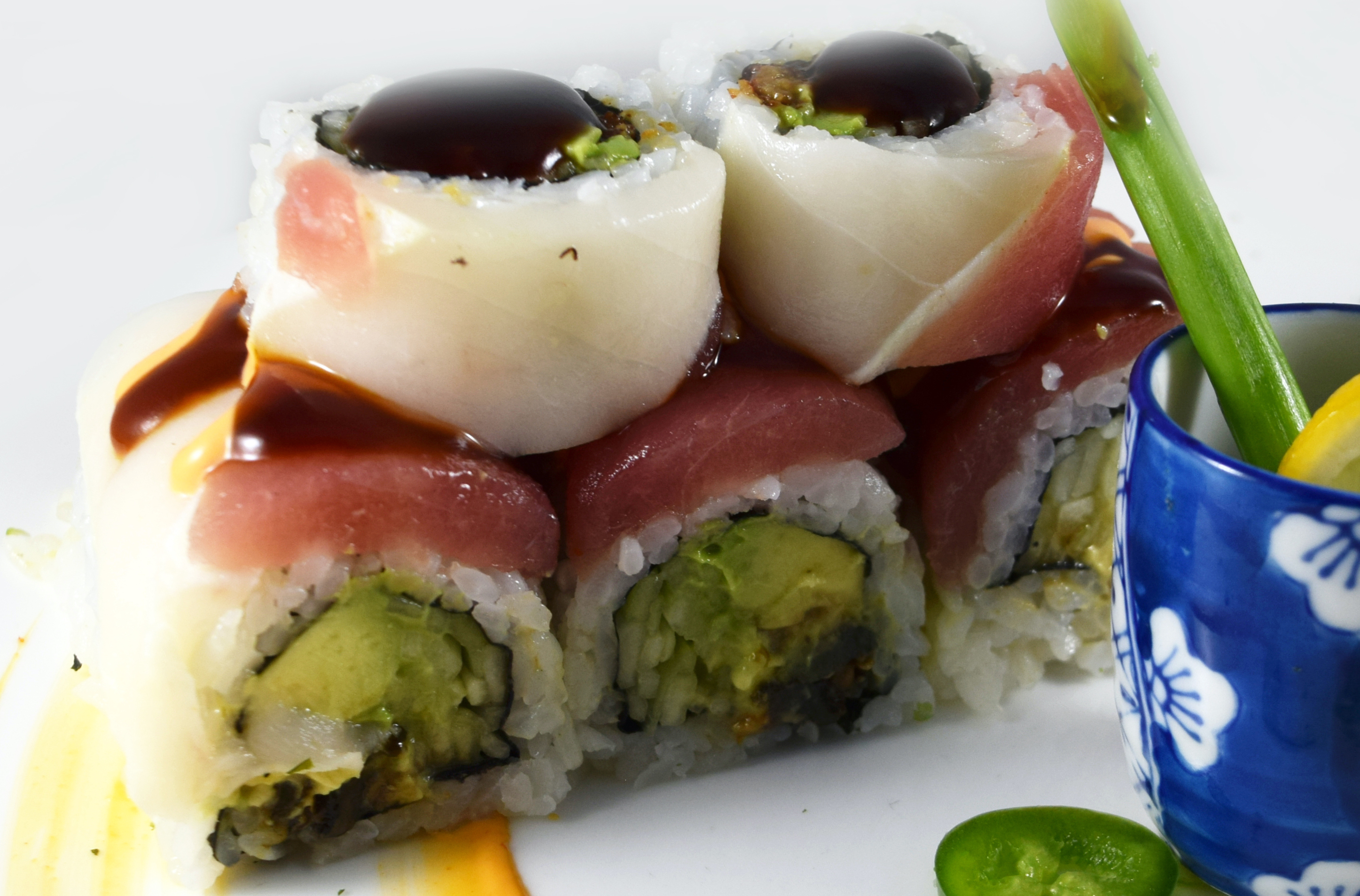 Order Twin Tuna Roll food online from Mizu Japanese Restaurant store, Niles on bringmethat.com