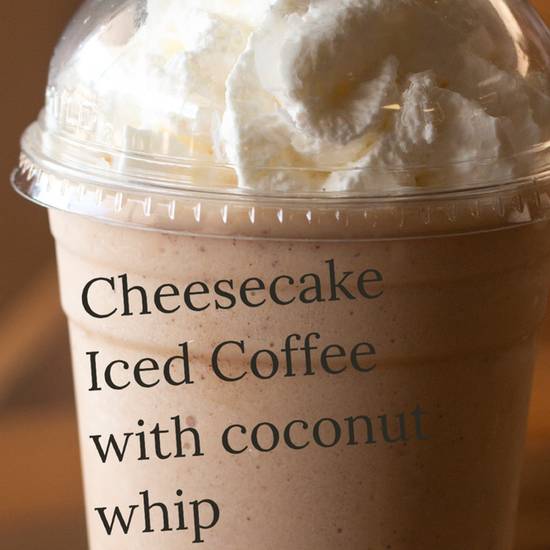 Order Flavored Iced Coffee with Coconut whip - vanilla food online from Vegan Food House store, Dallas on bringmethat.com