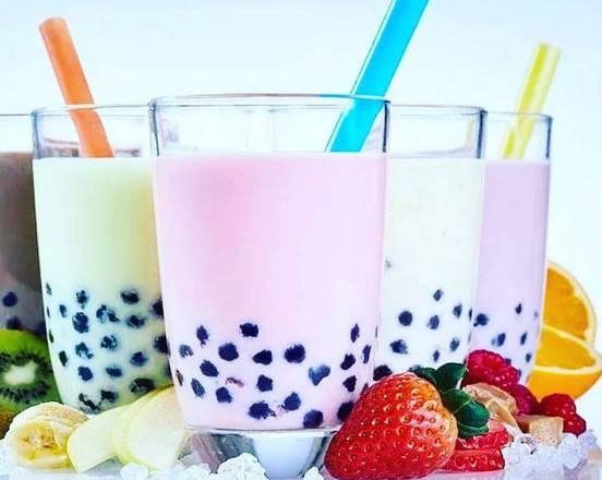 Order Raspberry Bubble  Tea food online from LALA CAFE store, Plattsburgh Town on bringmethat.com