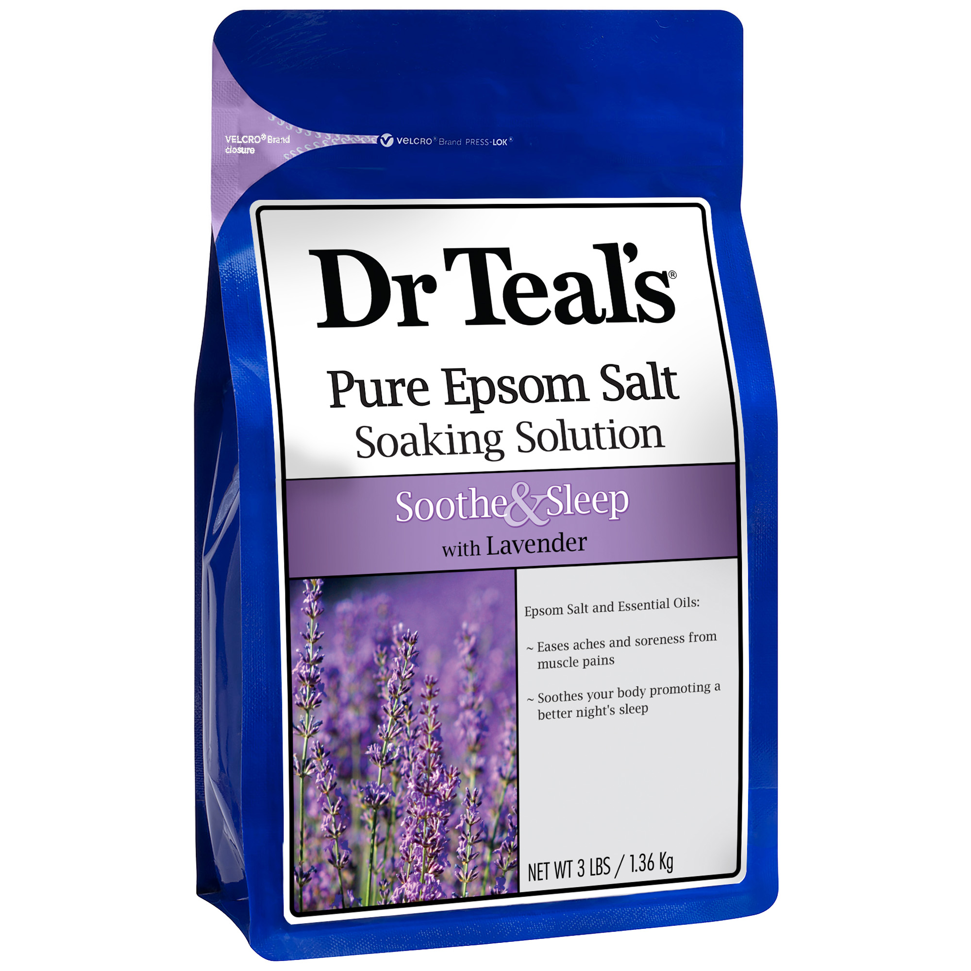 Order Dr. Teal's Sleep Epsom Salt Soaking Solution, Lavender, 3 lbs food online from Rite Aid store, Redwood City on bringmethat.com