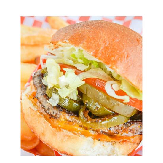 Order Jalapeno & Cheddar Burger food online from Colorado Grill store, Fresno on bringmethat.com