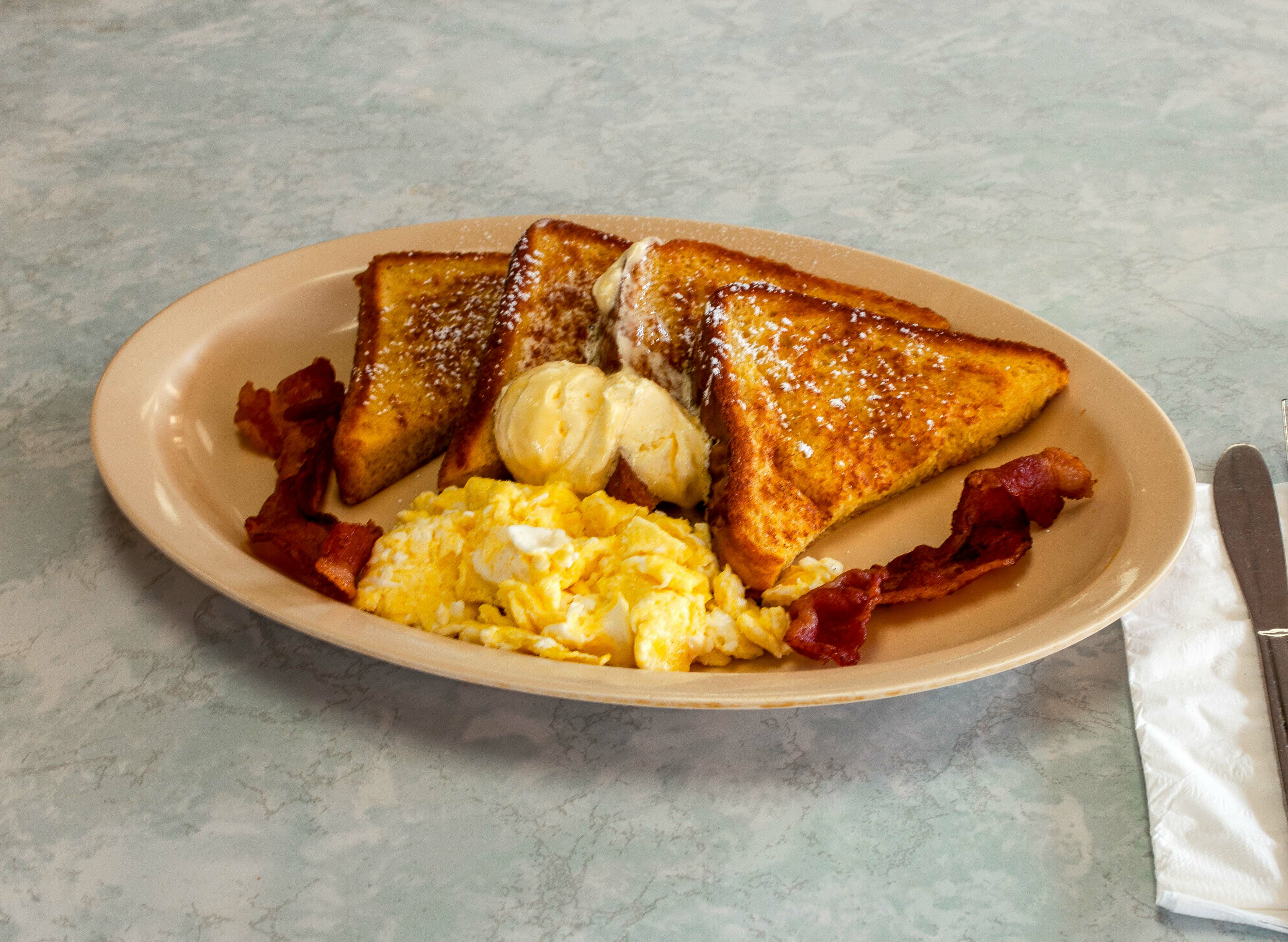Order  French Toast Special # 1 food online from Terry Burgers store, Rancho Cucamonga on bringmethat.com