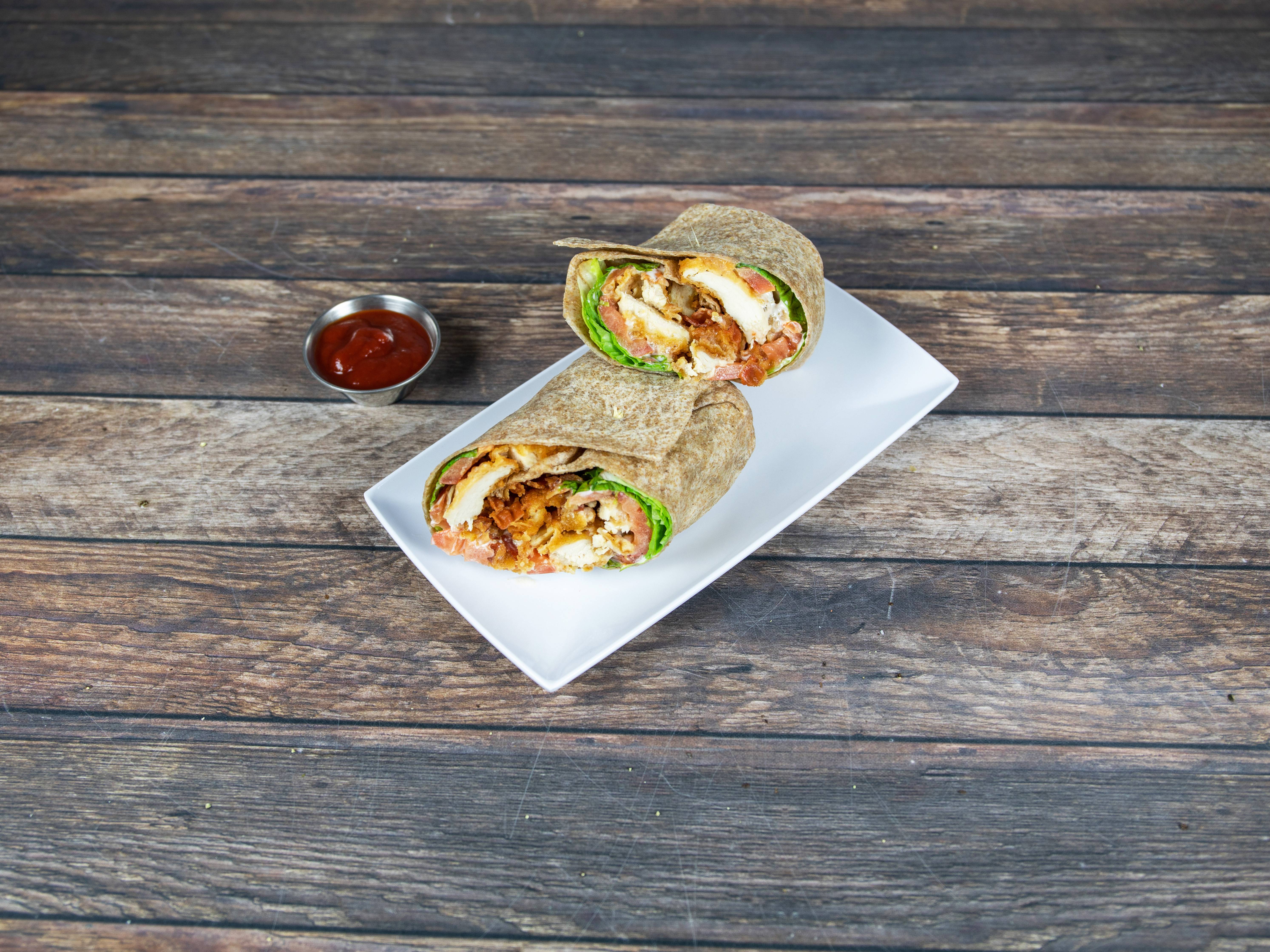 Order Crispy Chicken, Bacon and Ranch Wrap food online from Boston House of Pizza store, Watertown on bringmethat.com