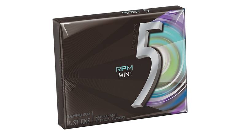 Order Wrigley'S 5 Rpm Mint Sugar Free Gum - 15 Ct food online from Shell Rock Spring store, Bel Air on bringmethat.com