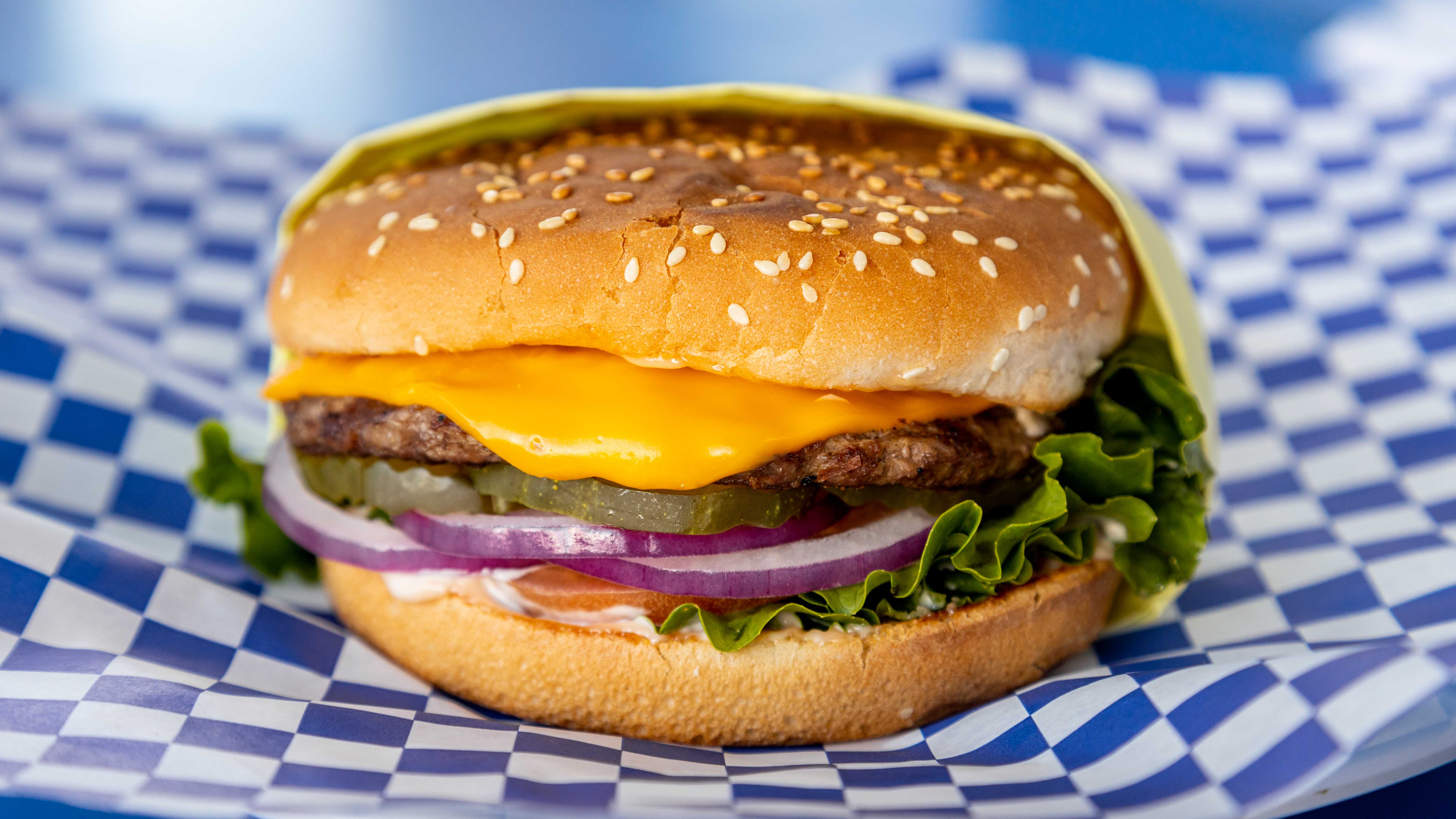 Order Cheeseburger food online from Gus Jr store, Los Angeles on bringmethat.com