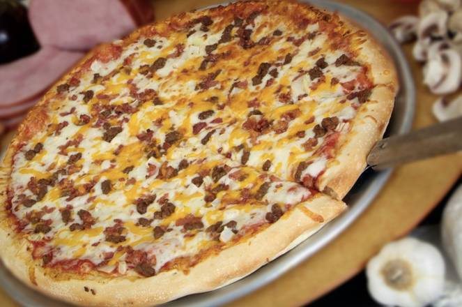 Order Bacon Double Cheeseburger food online from B.C. Pizza store, Grand Rapids on bringmethat.com