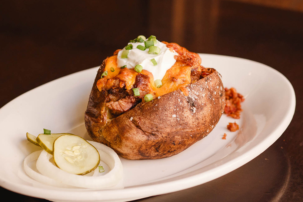 Order Stuffed Baked Potato food online from Doc Crows Southern Smokehouse and Raw Bar store, Louisville on bringmethat.com