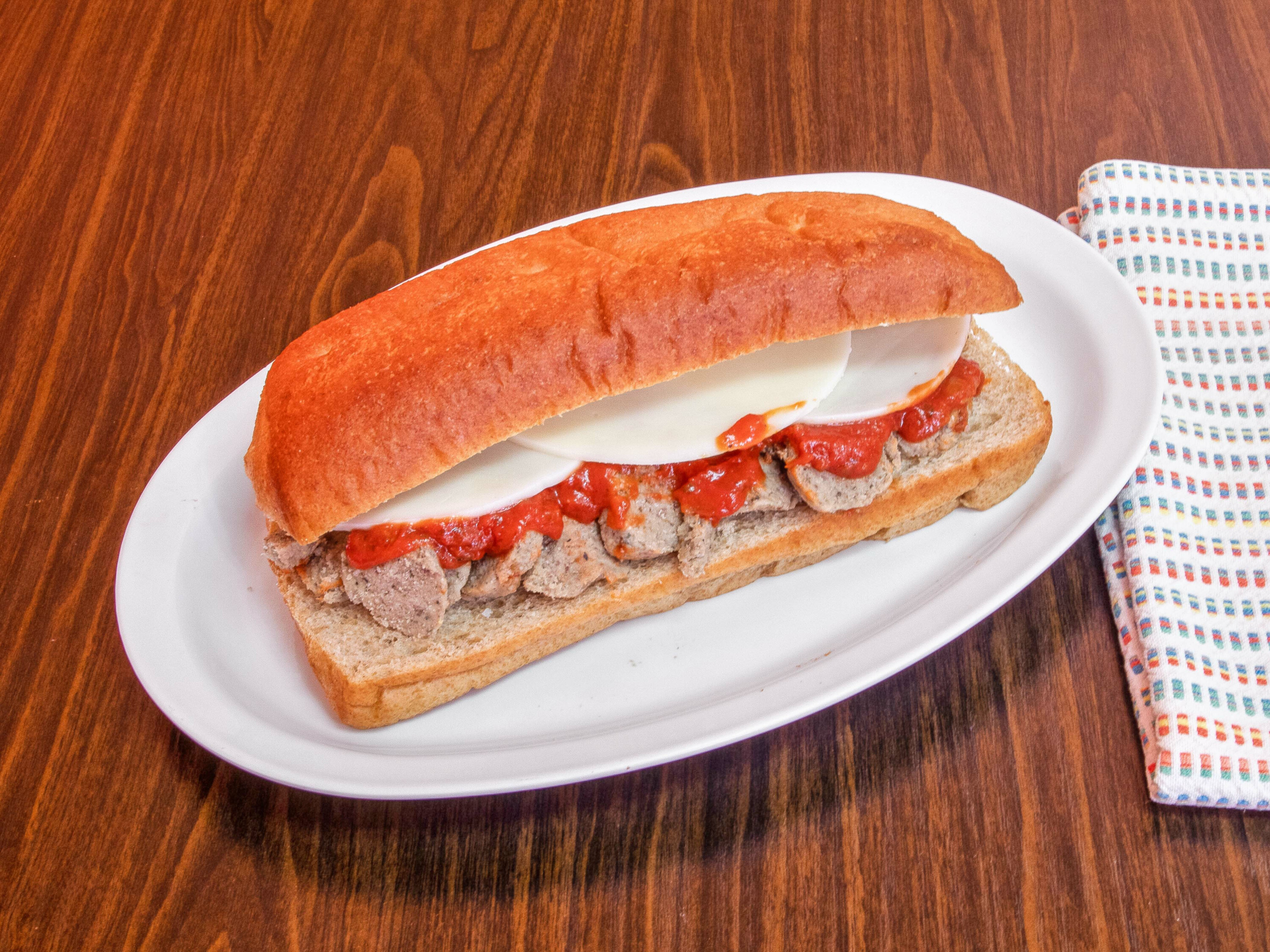 Order Meatball with Provolone Cheese Sandwich food online from Circus Sandwich store, Santa Fe Springs on bringmethat.com