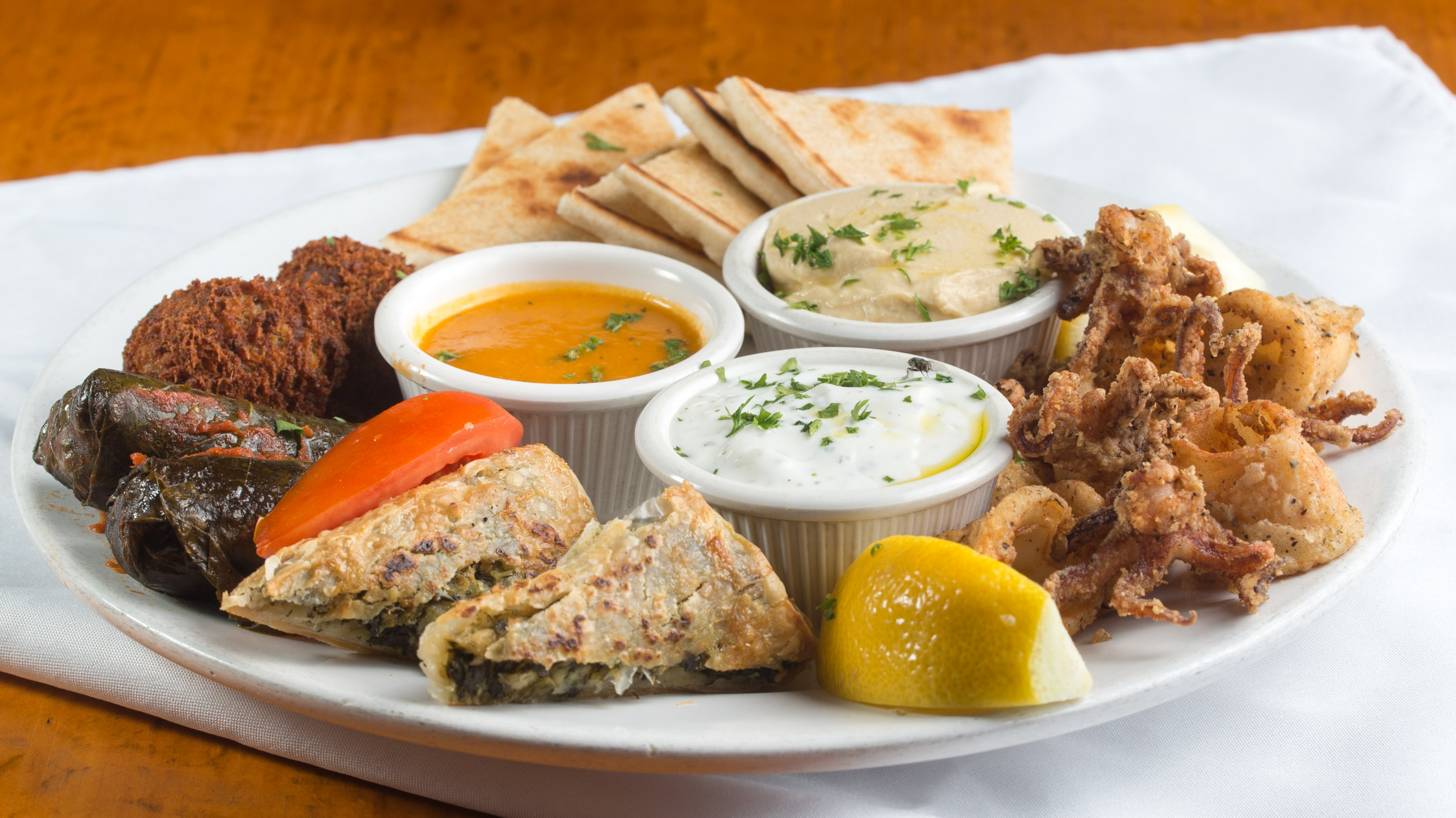 Order Combo Appetizer food online from George's Greek Cafe store, Long Beach on bringmethat.com