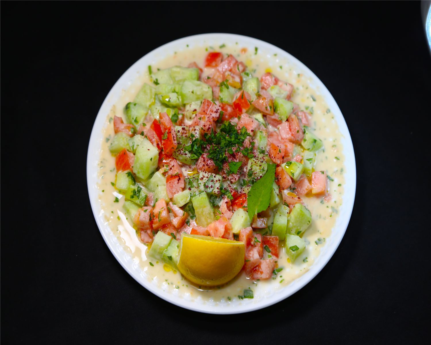 Order Jerusalem Salad food online from Yaba's Middle Eastern Grill store, Chicago on bringmethat.com