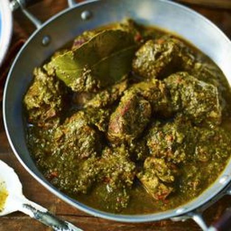 Order Goat Saag with basmati rice food online from Great Himalayan Indian Cuisines store, Moore on bringmethat.com