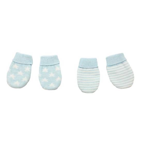 Order NYGB™ Newborn 2-Pack Stars and Stripes Scratch Mittens in Pastel Blue food online from Bed Bath & Beyond store, Lancaster on bringmethat.com
