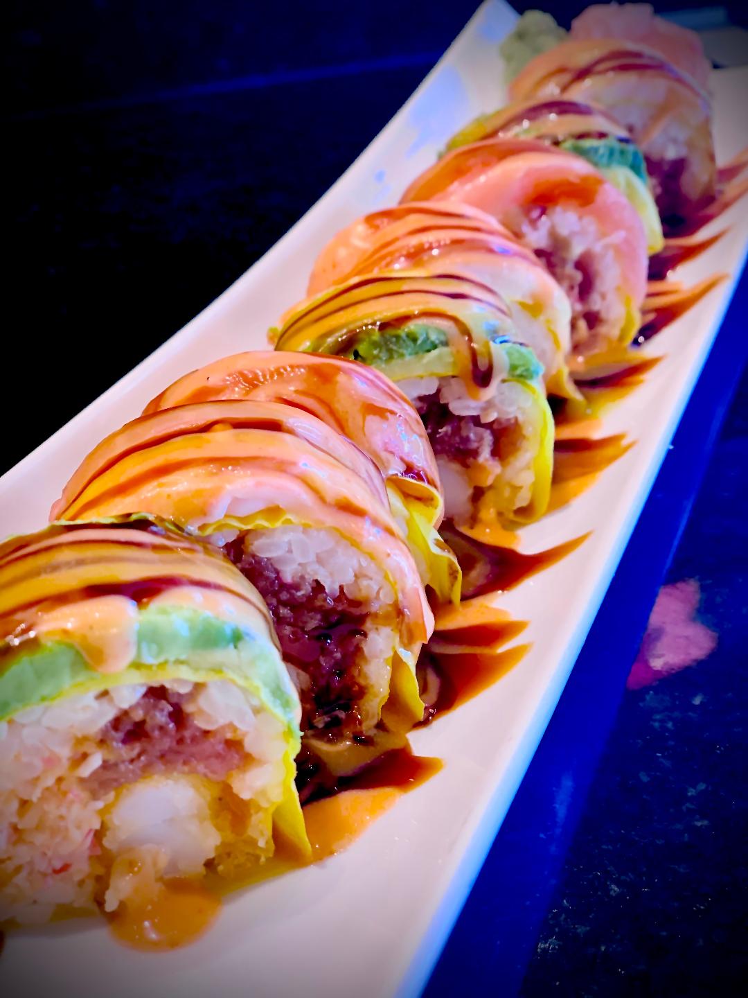 Order Shooting Star Roll food online from Misawa Sushi Bar store, Louisville on bringmethat.com