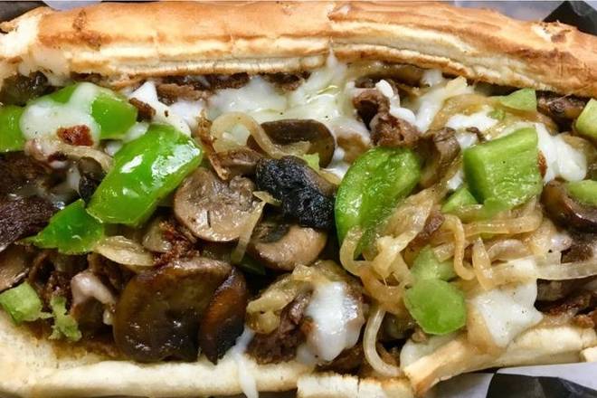 Order Philly Steak Sub food online from Menches Brothers Restaurant and Pub store, Uniontown on bringmethat.com