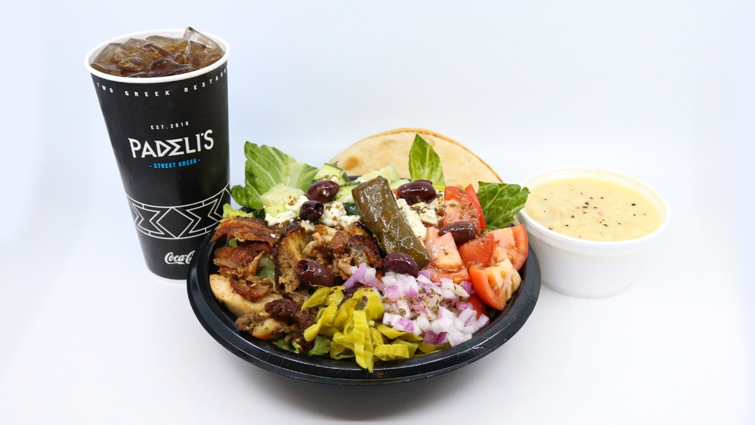 Order Chop Greek Salad Combo food online from Padelis Street Greek store, Lehi on bringmethat.com