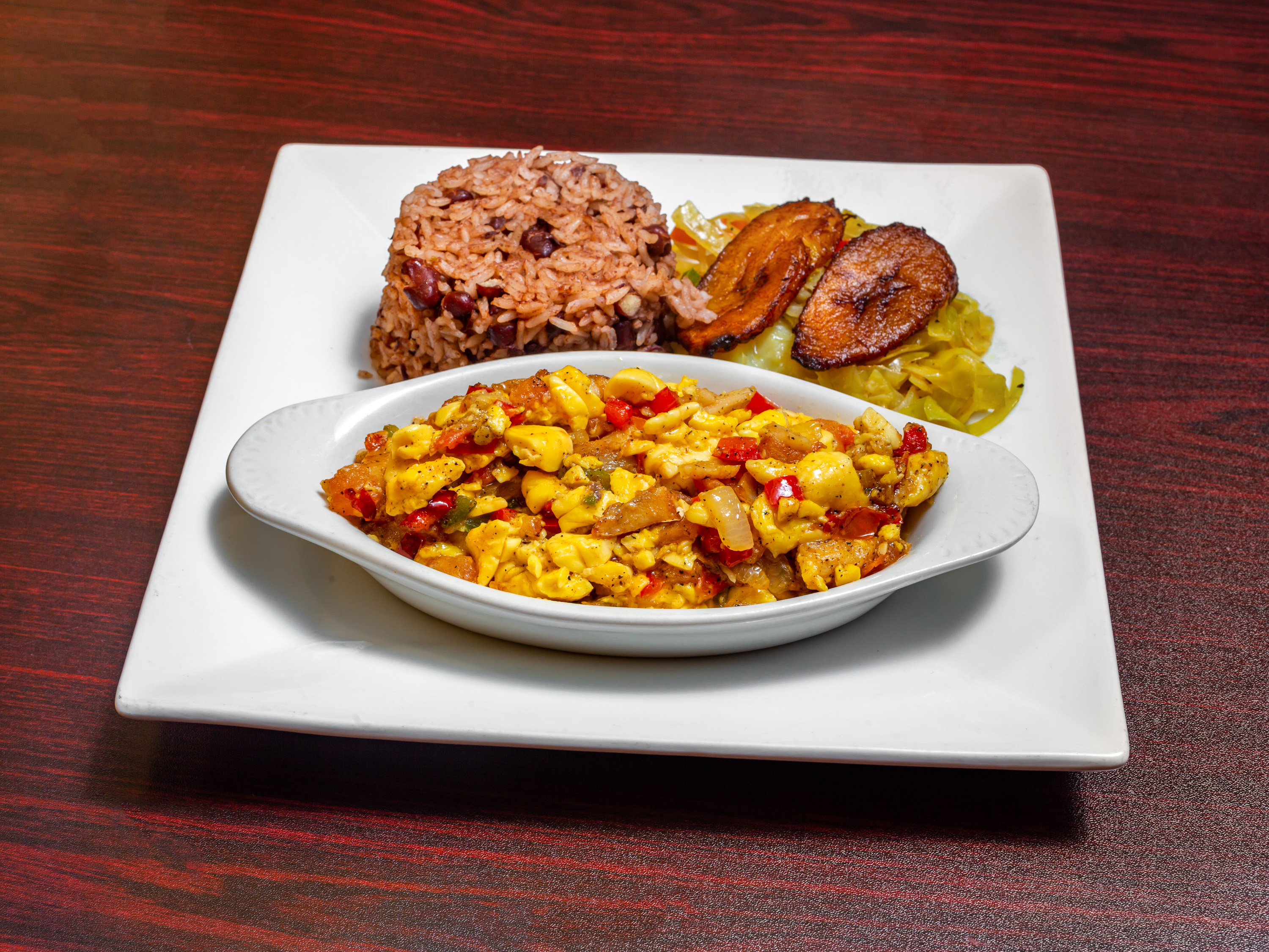 Order Ackee and Salt Fish food online from Malakhi Lounge & Jamaican Restaurant store, Manassas on bringmethat.com