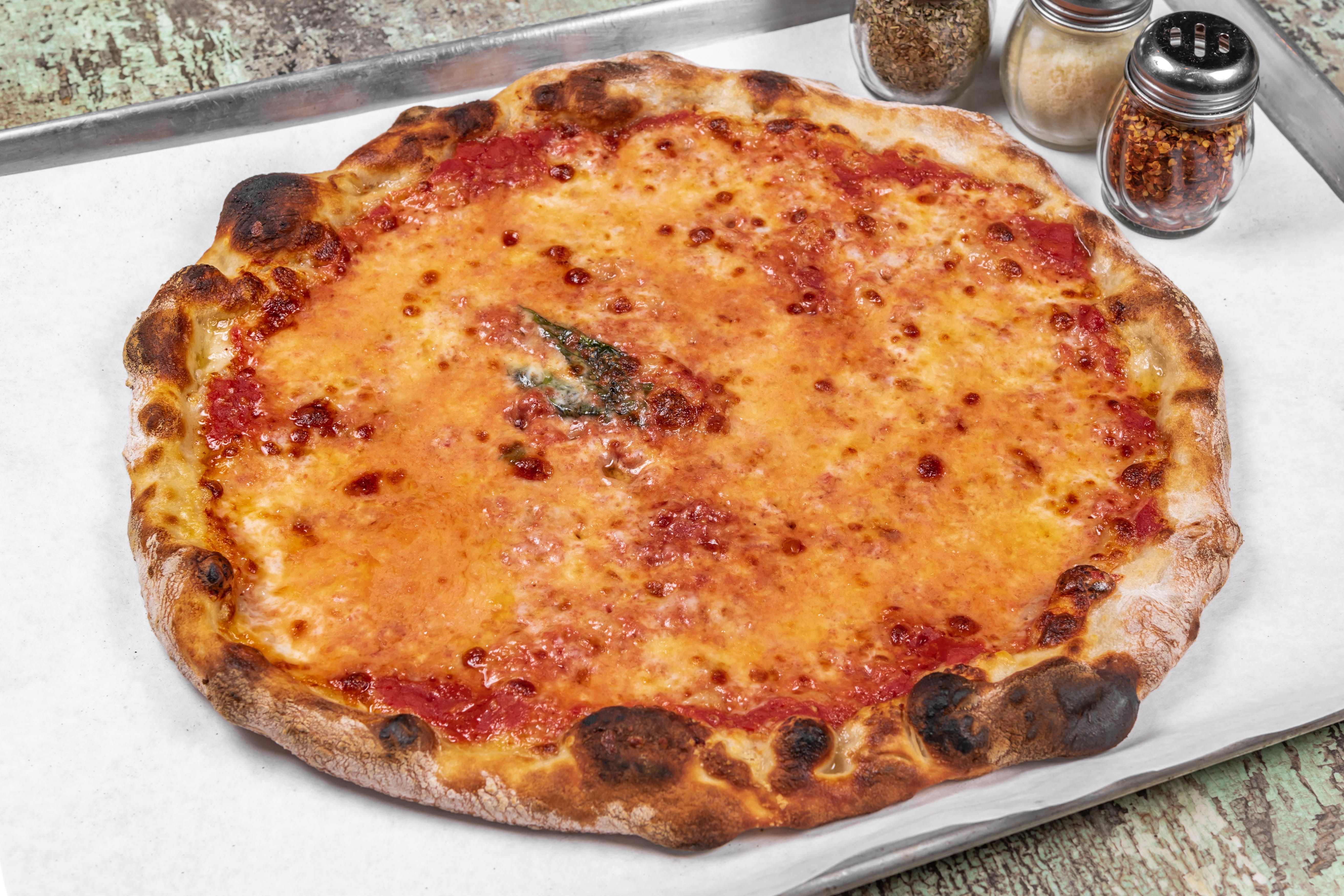 Order Tomato Pizza with Mozzarella - Small 12" food online from Mercato Tomato Pie store, Newark on bringmethat.com