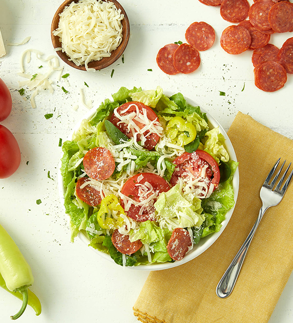 Order Italian Side Salad food online from Donatos Pizza store, Delaware on bringmethat.com