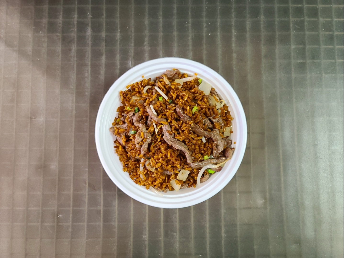 Order (Sm.) Beef Fried Rice  food online from China King store, Florissant on bringmethat.com