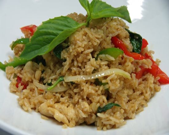 Order Basil Fried Rice food online from Satto Thai And Sushi store, Atlanta on bringmethat.com