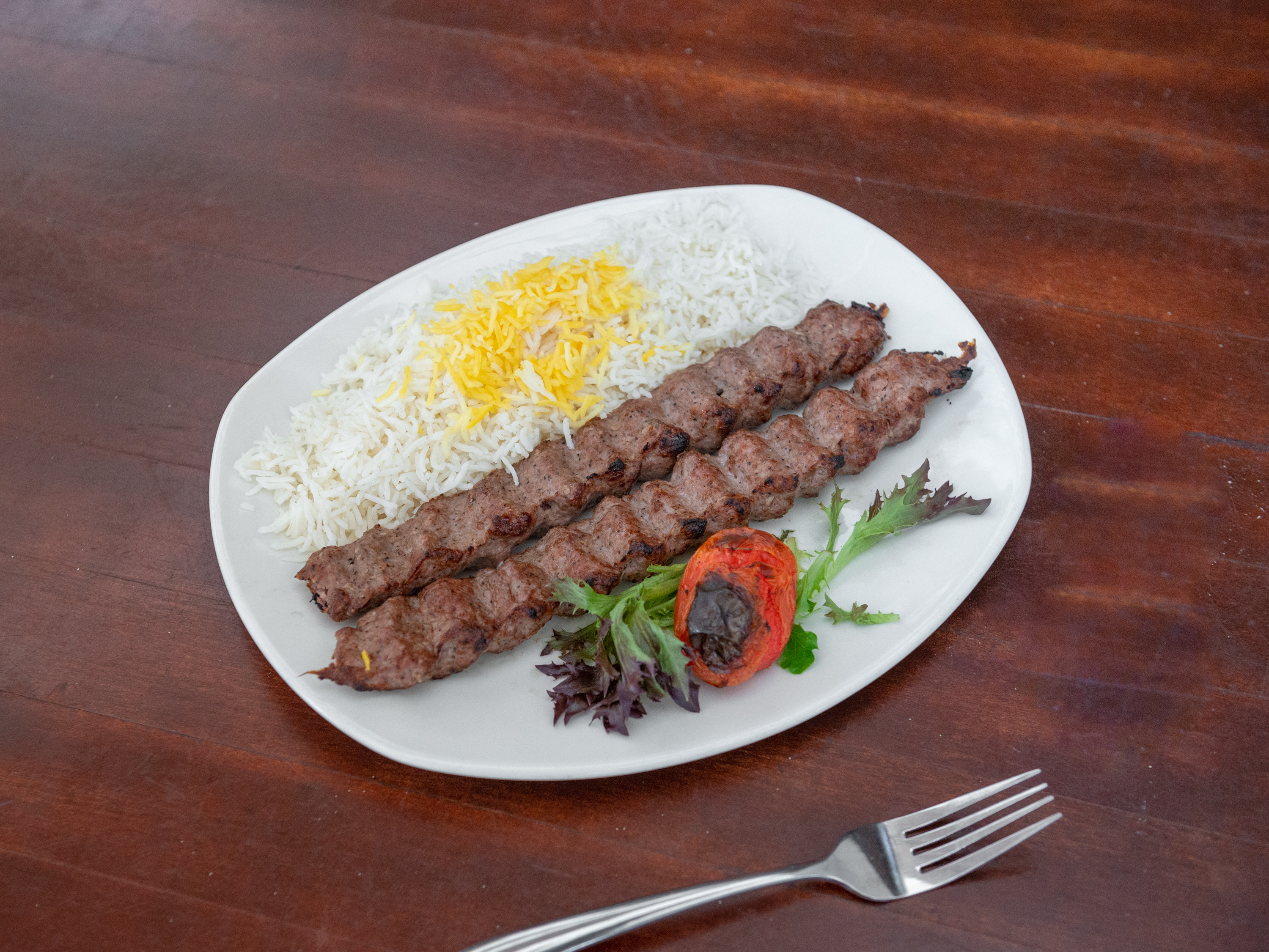 Order Koobideh Kabob Dinner food online from Sufis: A Taste Of Persia store, Atlanta on bringmethat.com