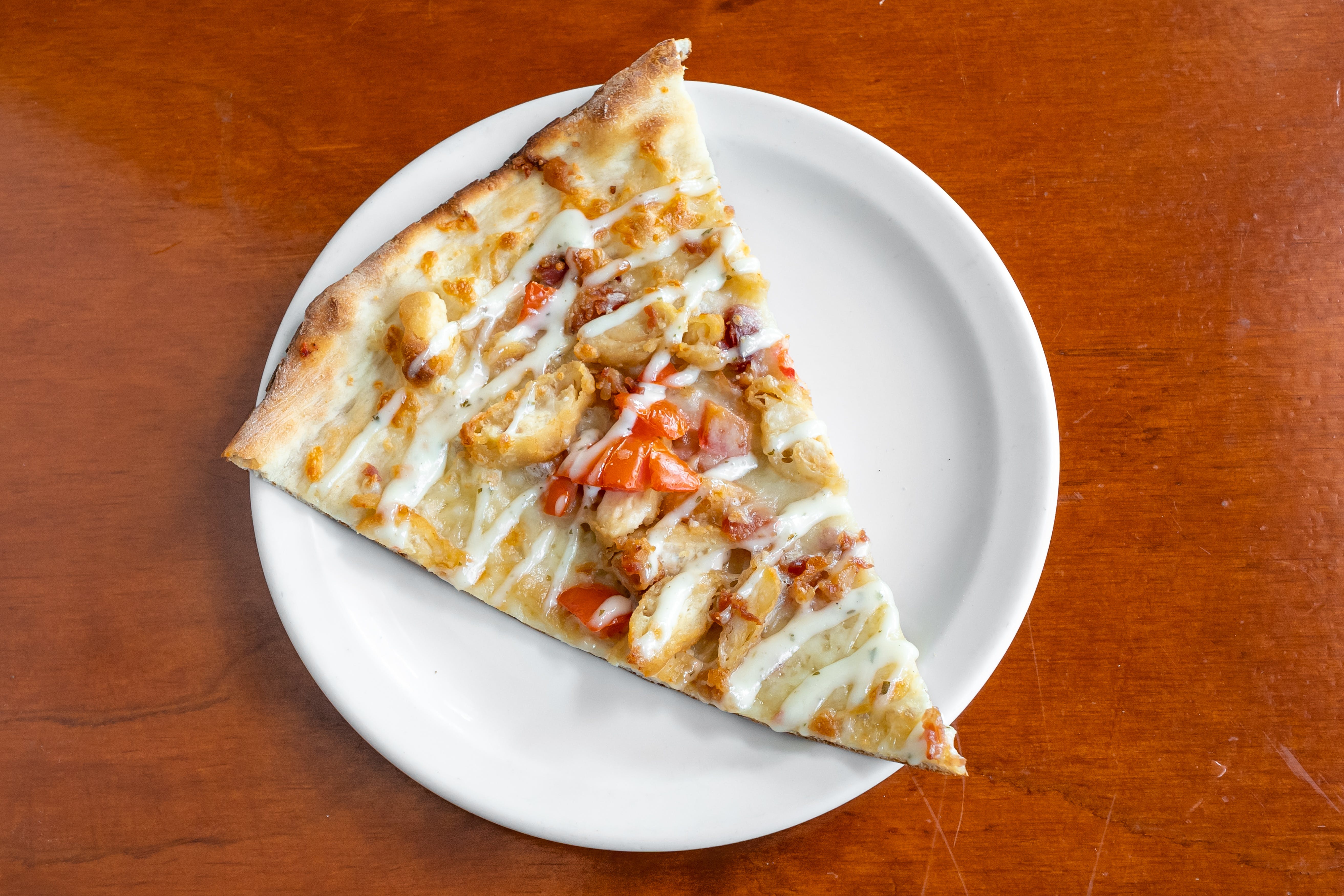 Order Crispy Chicken Bacon Ranch Pizza - Small food online from Pizza Village Tomato Pie store, Lahaska on bringmethat.com