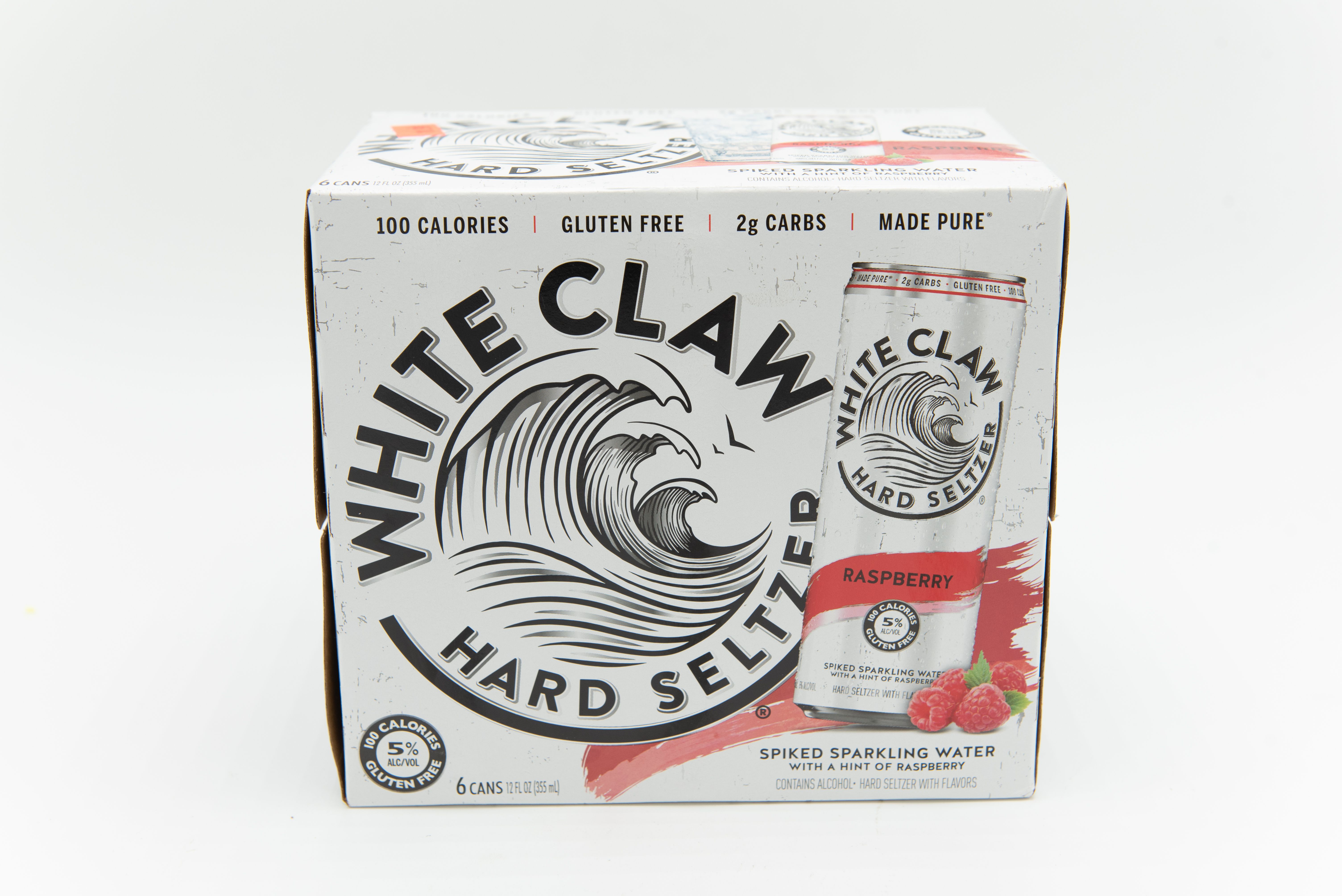 Order White claw | raspberry 6pack food online from Sandpiper Liquors store, Summerland on bringmethat.com