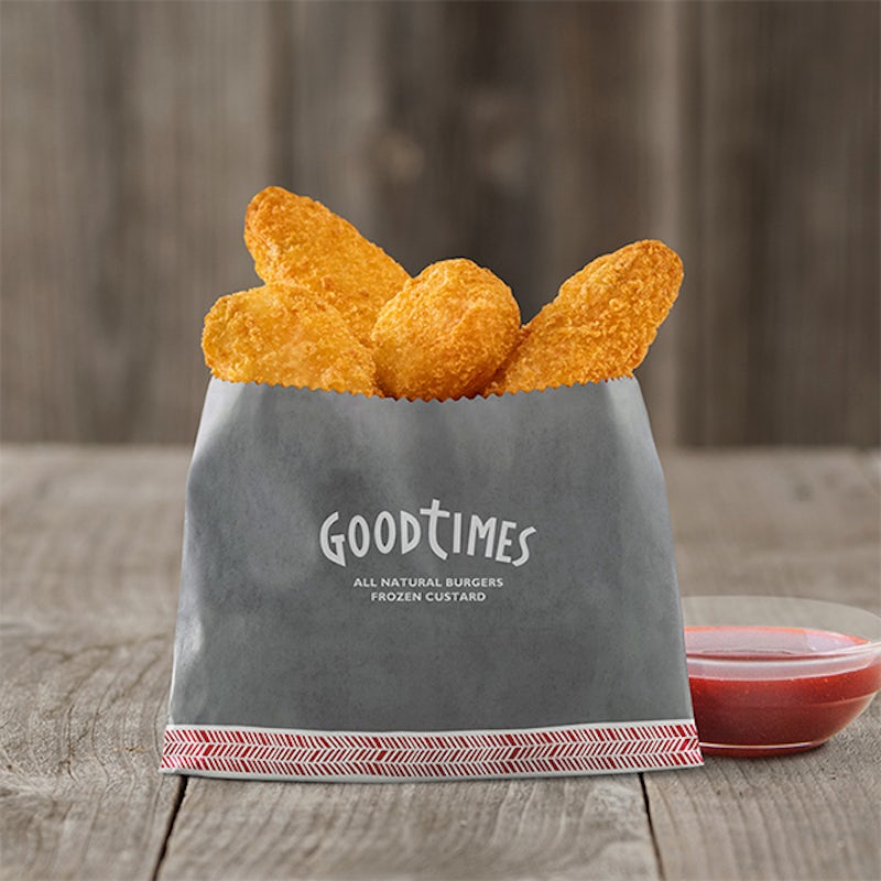 Order Green Chile Potato Poppers food online from Good Times Burgers & Frozen Custard #113 store, Denver on bringmethat.com