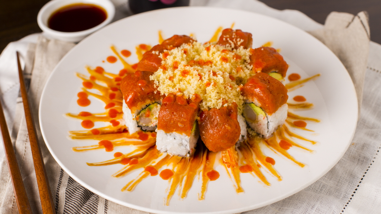Order Fire Roll food online from Hikari Sushi & Grill store, Frisco on bringmethat.com