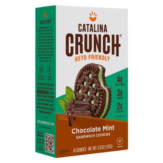 Order Catalina Crunch Chocolate Mint Sandwich Cookie 6.8oz food online from Everyday Needs by Gopuff store, La Mesa on bringmethat.com