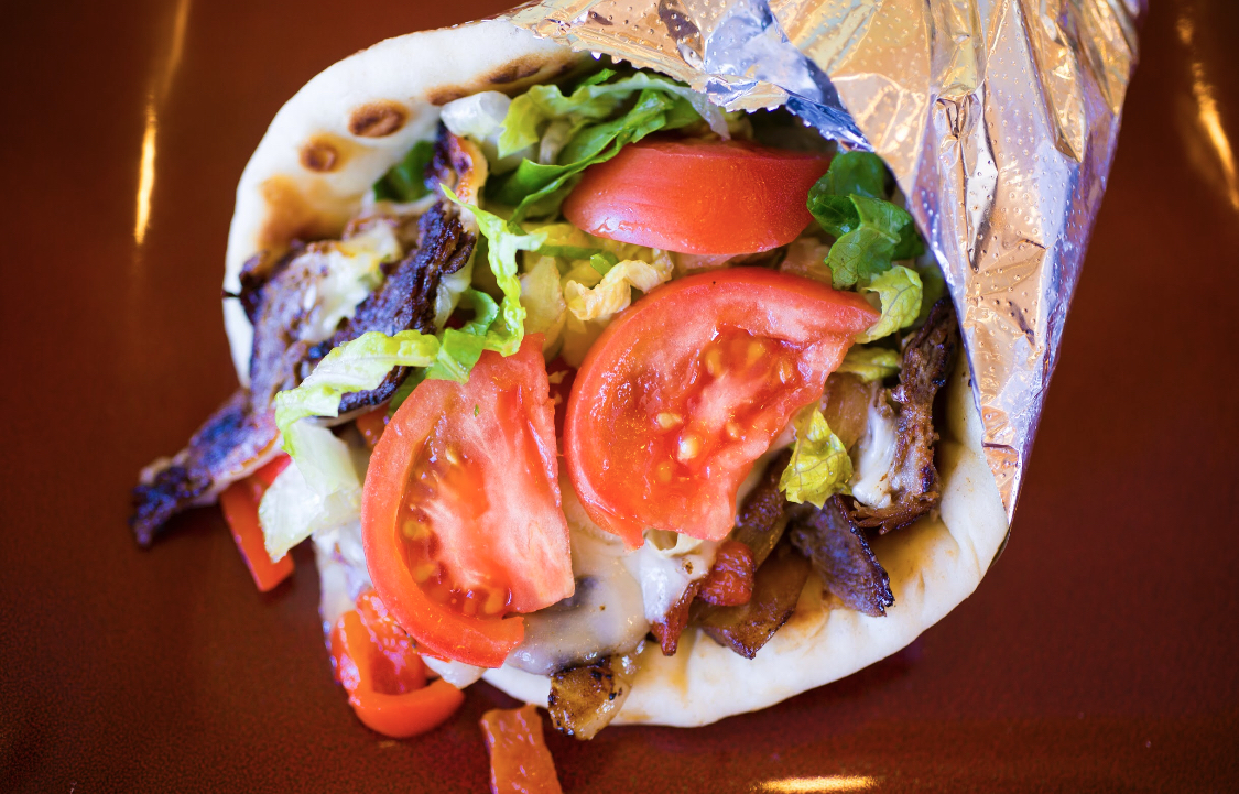 Order Philly Cheese Steak Gyro Sandwich food online from Peno Mediterranean Grill store, Wilmington on bringmethat.com