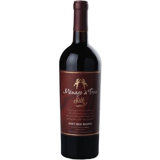 Order Menage a Trois Silk Red Blend food online from Liquor Wine & Beer World store, Santa Monica on bringmethat.com