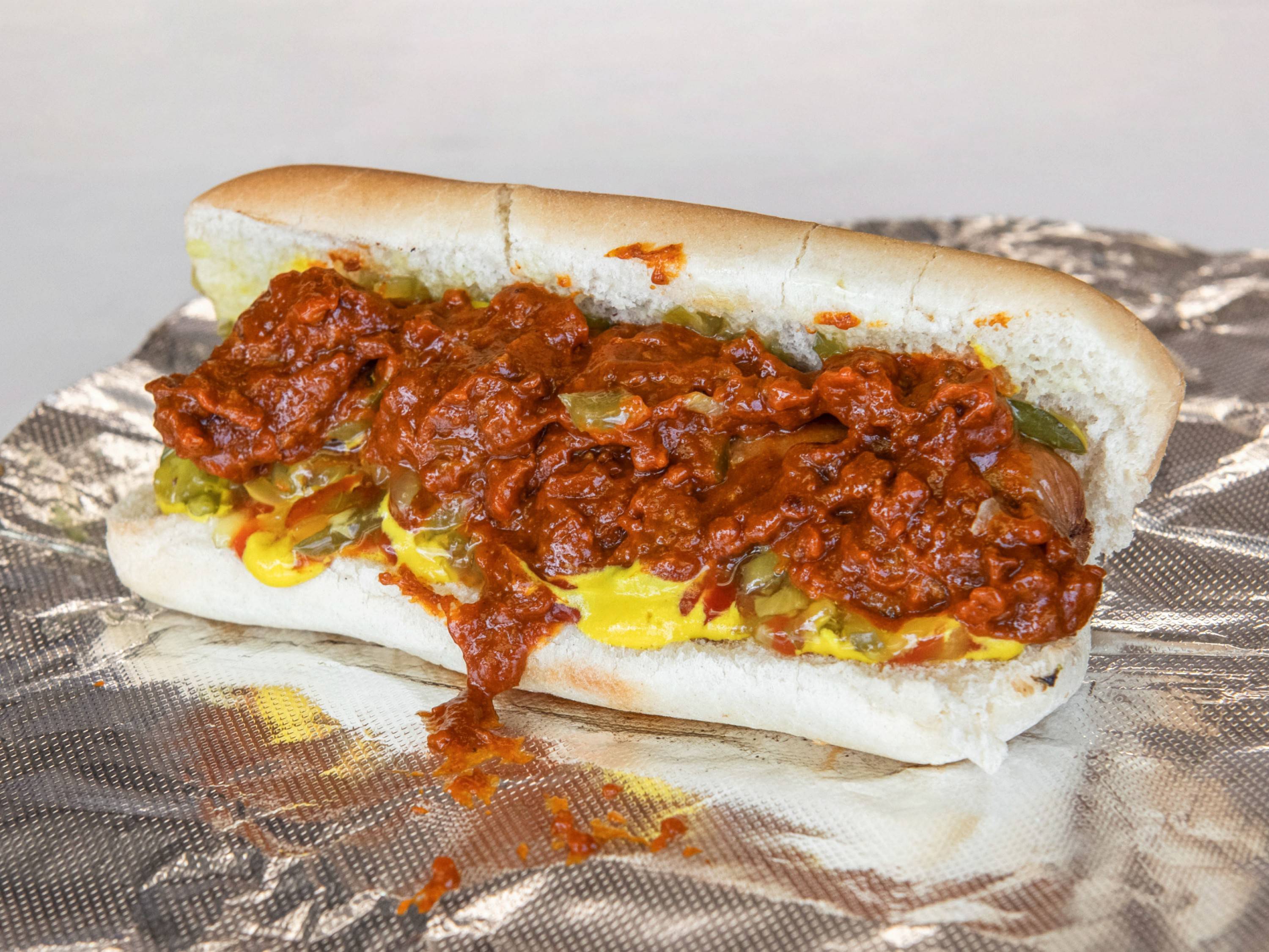 Order Beef Chili Dog food online from Tee Gyro store, Columbus on bringmethat.com