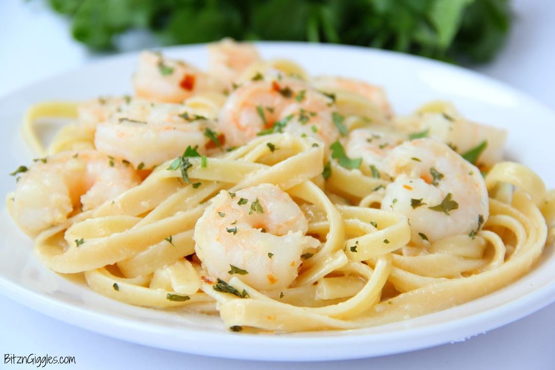 Order Shrimp alfredo with fettucine food online from Our Place store, York on bringmethat.com