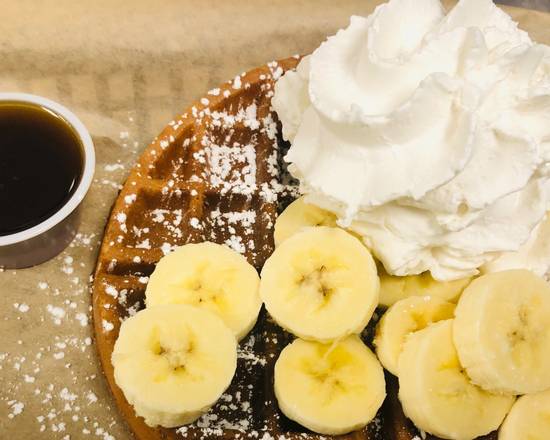 Order Banana Waffle food online from Java Dive Organic Cafe store, Bee Cave on bringmethat.com