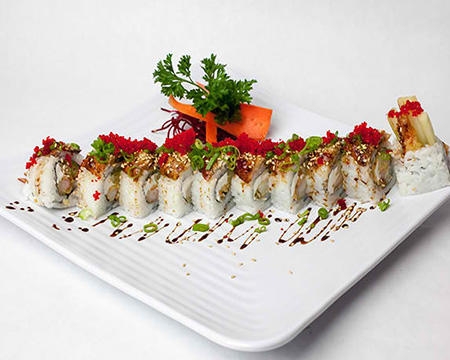 Order Golden Dragon Roll food online from Kumori Sushi & Teppanyaki store, Mcallen on bringmethat.com