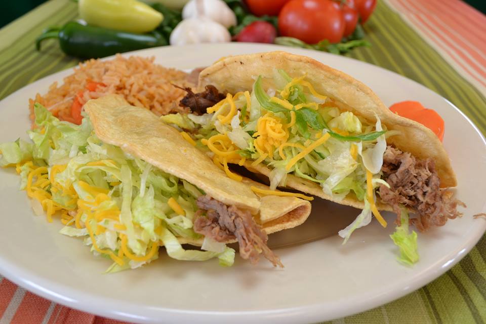 Order 2. Two Beef Tacos food online from Los Cuates store, Raleigh on bringmethat.com