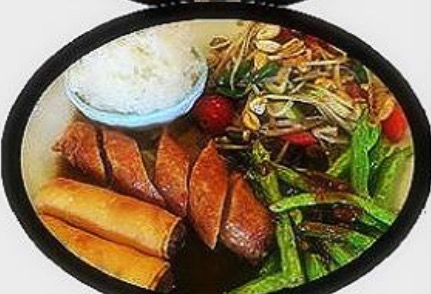 Order Hmong Rice Combo Platter food online from King Thai Restaurant store, Saint Paul on bringmethat.com