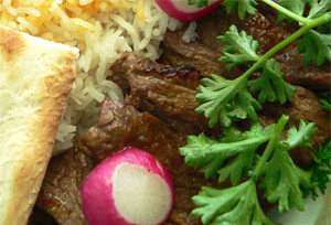 Order 3. Beef Fillet Kabob food online from Shiraz Shish Kabob store, College Station on bringmethat.com