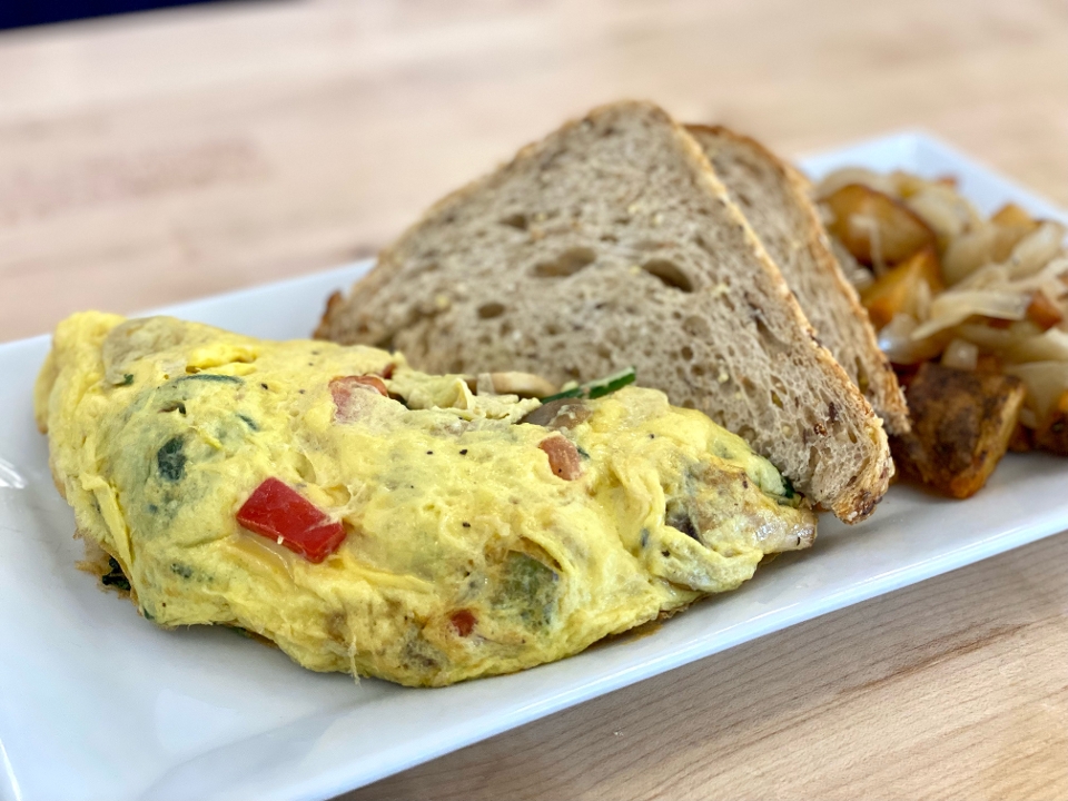 Order Veggie Patch Omelette food online from Sabrina Cafe store, Collingswood on bringmethat.com