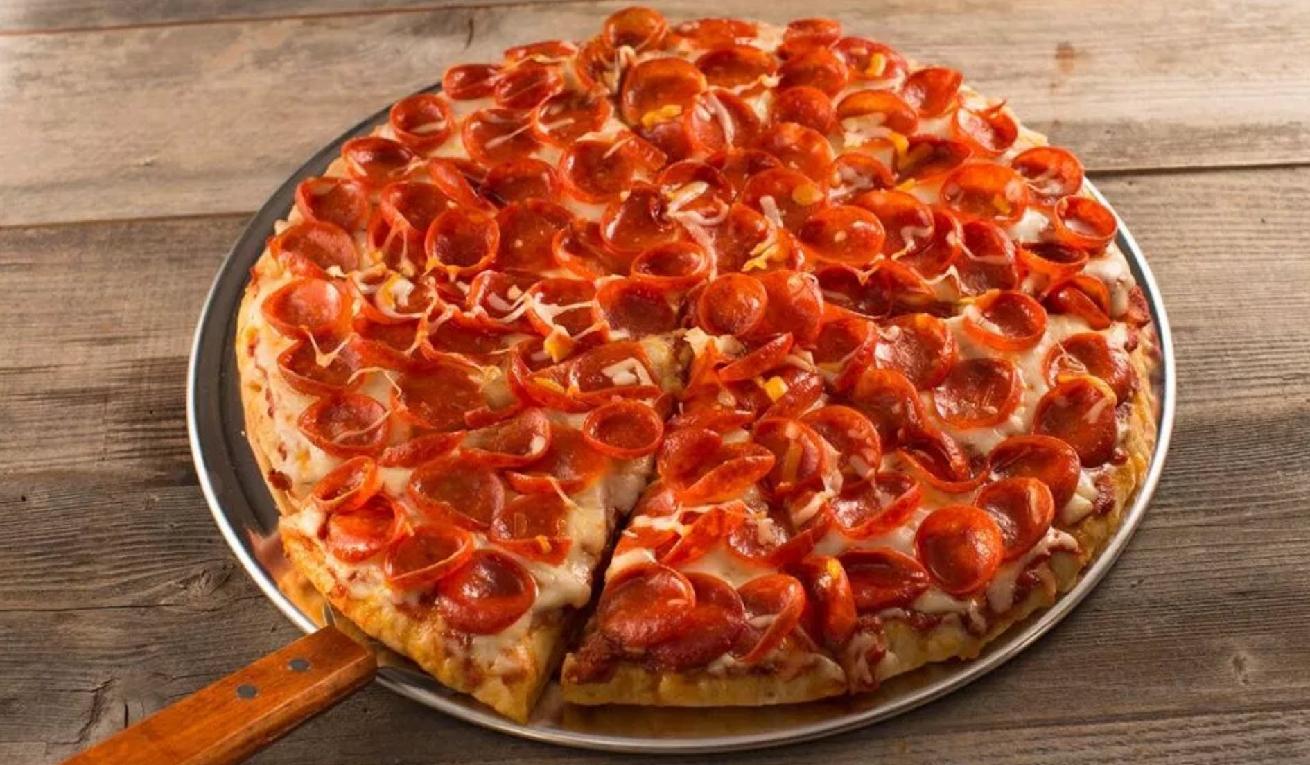 Order Classic Pepperoni Pizza - Small 10" (10 Slices) food online from Jersey Mike's store, Fairfield on bringmethat.com