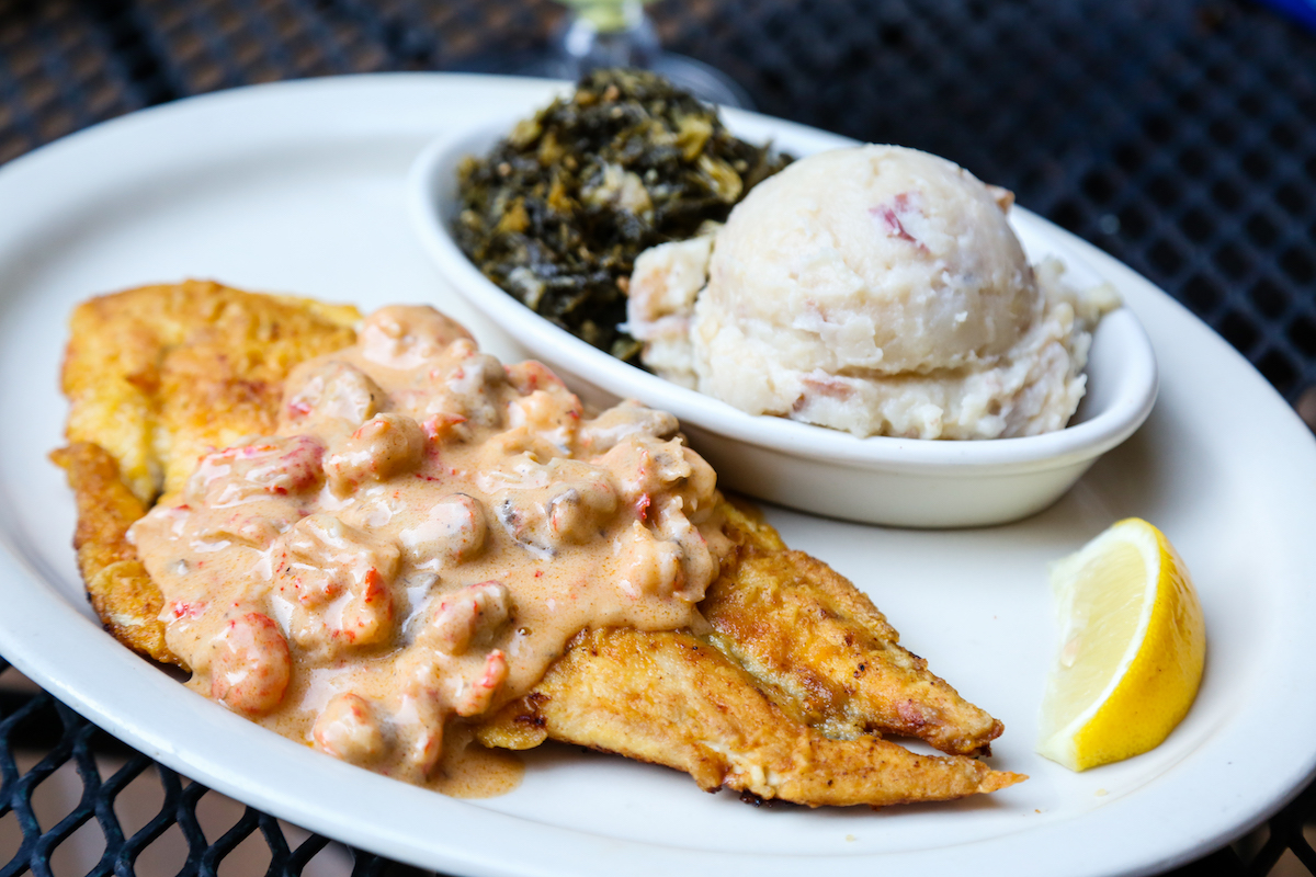 Order Redfish Oceana Dinner food online from Oceana Grill store, New Orleans on bringmethat.com