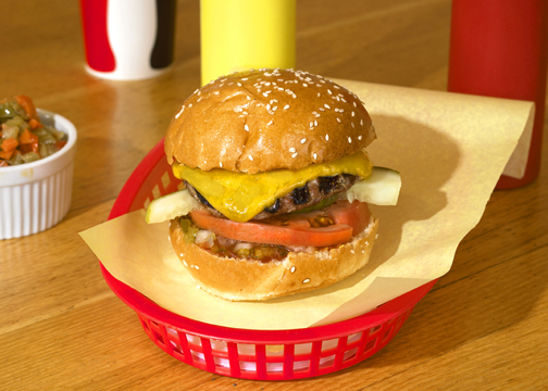 Order 1/4 lb. Charbroiled Hamburger food online from Mustards Last Stand store, Denver on bringmethat.com