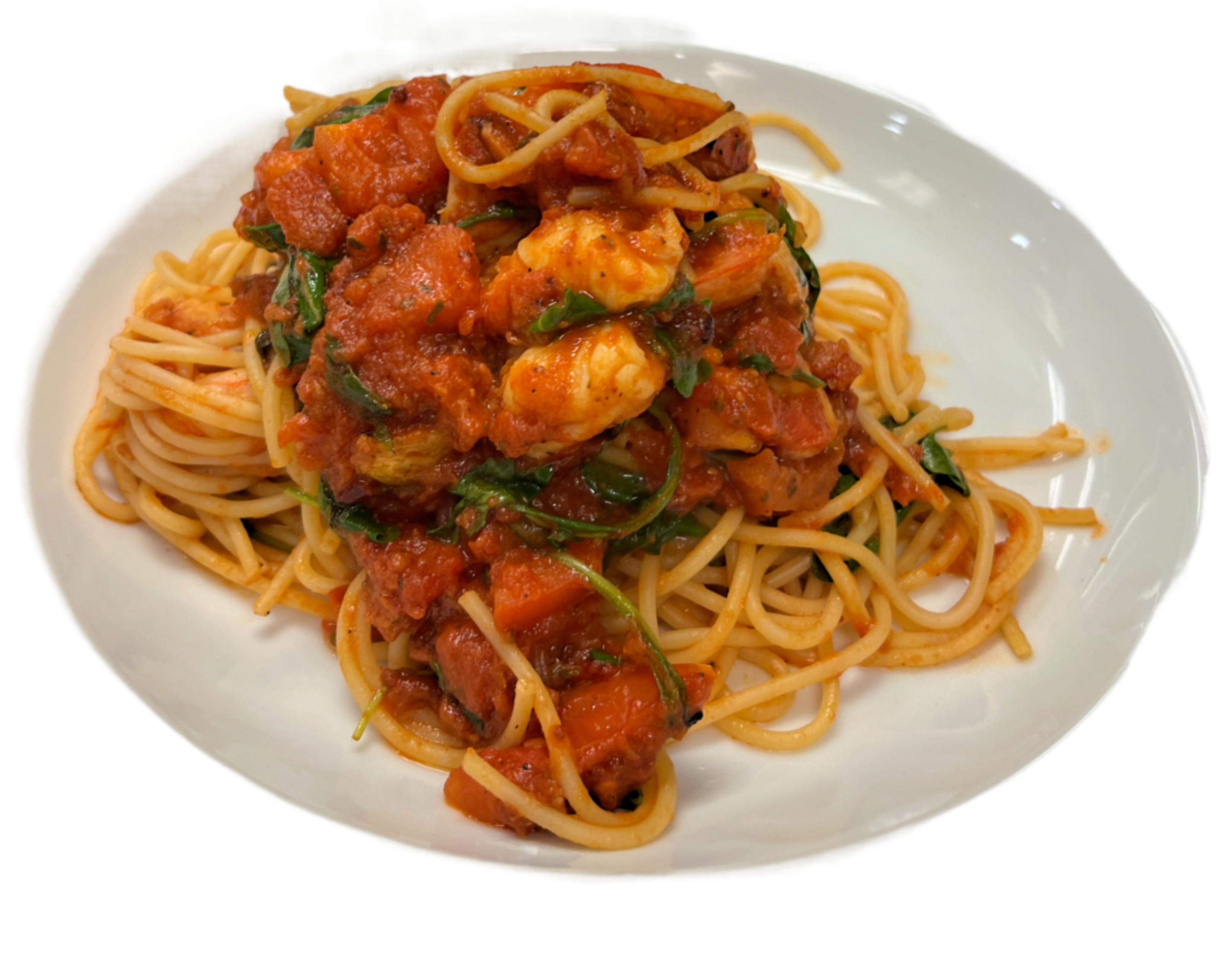 Order Spaghetti Con Scampi food online from Zucchero e Pomodori store, New York on bringmethat.com