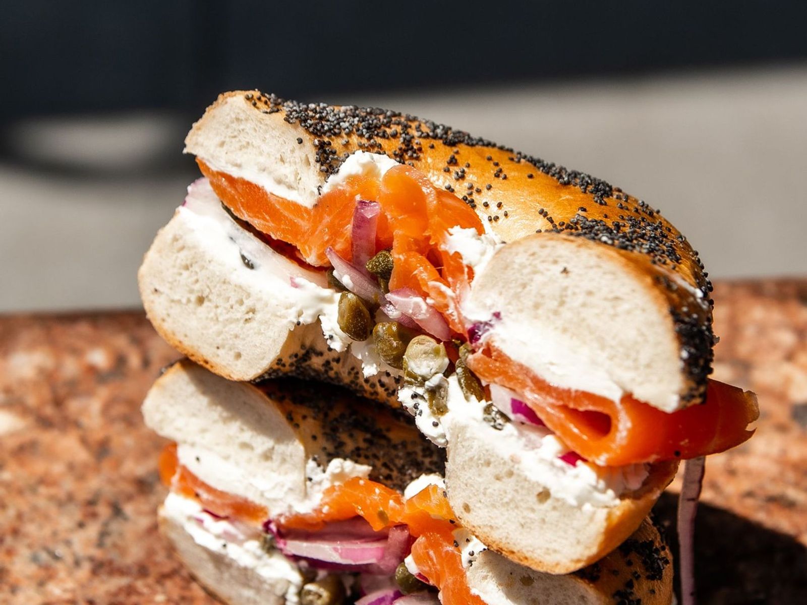 Order Bagel With Cream Cheese  And Nova food online from Bagels by Sofia store, Larchmont on bringmethat.com
