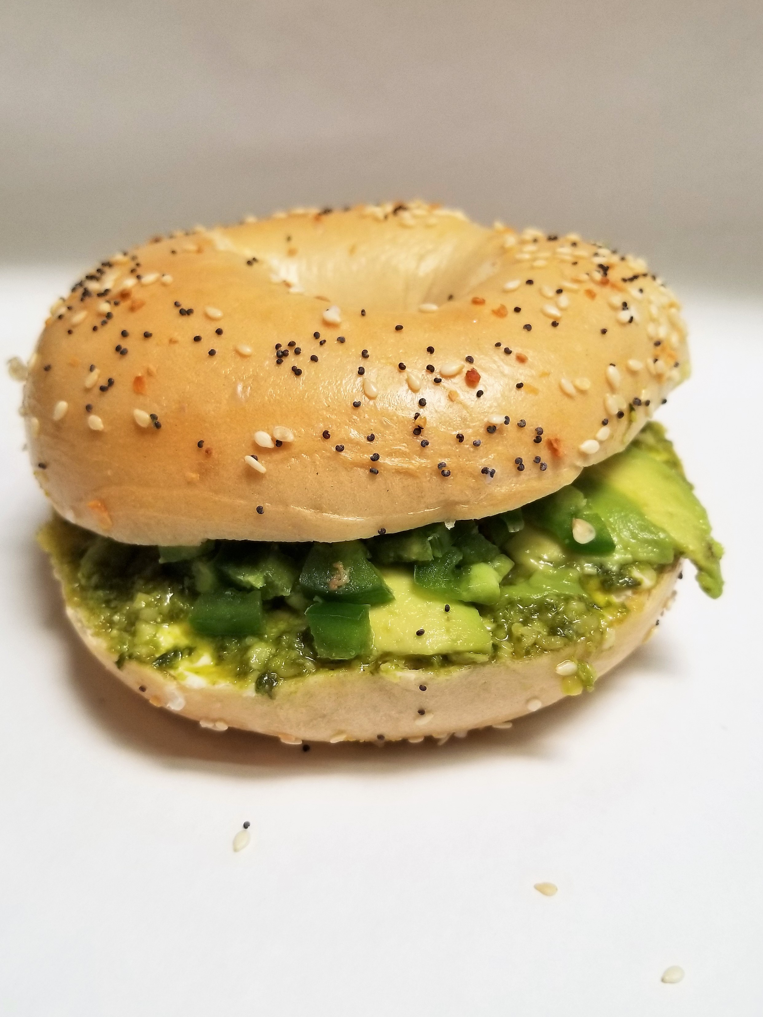 Order Pesto Sandwich food online from Bay Area Bagels store, Burlingame on bringmethat.com