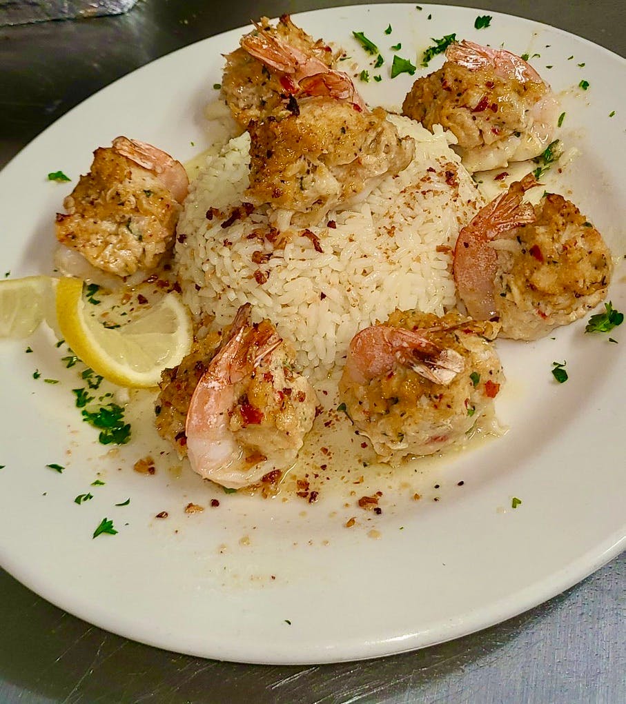 Order Stuffed Shrimp & Crab - 6 Pieces food online from Rox 52 store, Plymouth on bringmethat.com